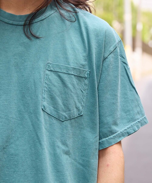 ADAM ET ROPE'（アダムエロペ）の「【COMFORT COLORS/コンフォート カラーズ】POCKET TEE（Tシャツ/カットソー・メンズ・グレー/パープル/グリーン・L/M）」の11枚目の写真