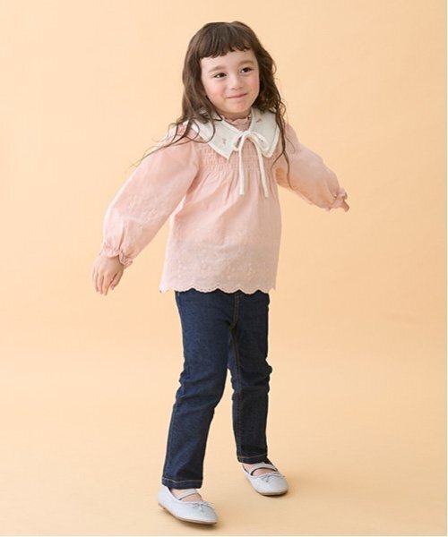 petit main(プティマイン)の「【リンク】デニムストレートパンツ(キッズ)(デニムパンツ・キッズ・ネイビー/ブルー・80cm/90cm/100cm/110cm/120cm/130cm)」の2枚目の写真