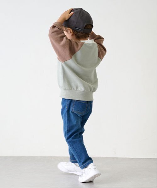 petit main(プティマイン)の「【リンク】デニムストレートパンツ(キッズ)(デニムパンツ・キッズ・ネイビー/ブルー・80cm/90cm/100cm/110cm/120cm/130cm)」の5枚目の写真