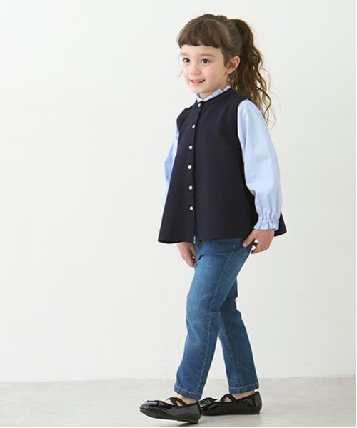 petit main(プティマイン)の「【リンク】デニムストレートパンツ(キッズ)(デニムパンツ・キッズ・ネイビー/ブルー・80cm/90cm/100cm/110cm/120cm/130cm)」の8枚目の写真