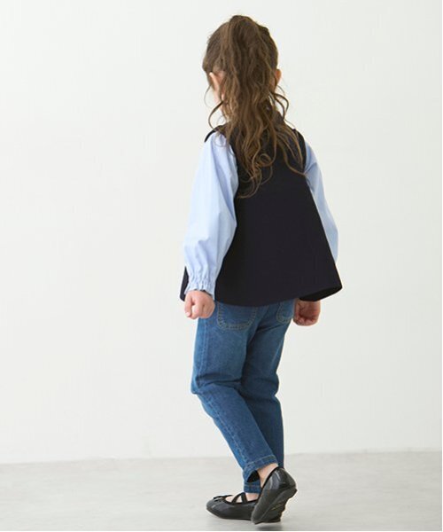 petit main(プティマイン)の「【リンク】デニムストレートパンツ(キッズ)(デニムパンツ・キッズ・ネイビー/ブルー・80cm/90cm/100cm/110cm/120cm/130cm)」の10枚目の写真