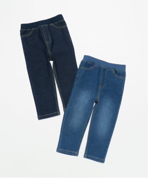 petit main(プティマイン)の「【リンク】デニムストレートパンツ(キッズ)(デニムパンツ・キッズ・ネイビー/ブルー・80cm/90cm/100cm/110cm/120cm/130cm)」の22枚目の写真