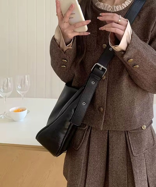 ammy.（エイミードット）の「【 ammy. / エイミードット 】 リングベルト ショルダーバッグ（ショルダーバッグ・レディース・ブラック/ブラウン・FREE）」の6枚目の写真