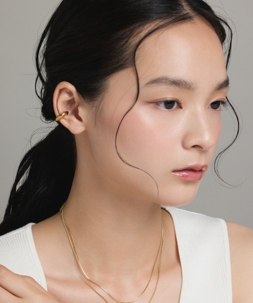 ciite' surgical stainless（シーテサージカルステンレス）の「【 金属アレルギー対応 】 サークルイヤーカフ サージカルステンレス（イヤーカフ・レディース・ゴールド/シルバー・FREE）」の4枚目の写真
