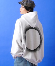 a.p.o.v. デザインプリントオーバーサイズスウェットパーカー