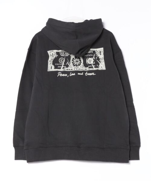 TCSS(ティーシーエスエス)の「HOODIE/Critical Slide(クリティカルスライド)TCSSリラックスサイジングフェイクマネーグラフィックプリントプルオーバーフーディ(パーカー・メンズ・ホワイト/ブラック・MEDIUM/X-LARGE/LARGE)」の3枚目の写真