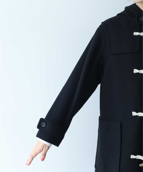 yuni(ユニ )の「super100 Wool ロングダッフルコート 1701CO013242(ダッフルコート・レディース・ブラック・FREE)」の14枚目の写真