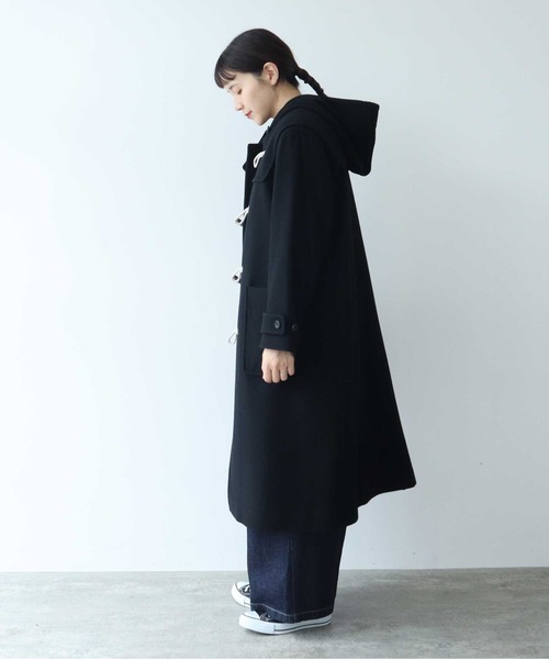 yuni(ユニ )の「super100 Wool ロングダッフルコート 1701CO013242(ダッフルコート・レディース・ブラック・FREE)」の6枚目の写真