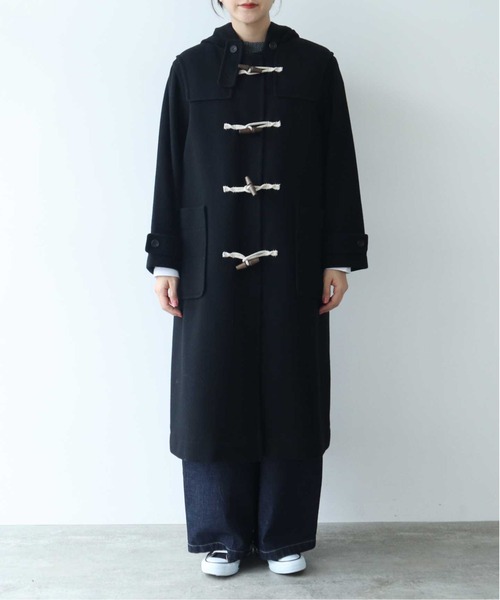 yuni(ユニ )の「super100 Wool ロングダッフルコート 1701CO013242(ダッフルコート・レディース・ブラック・FREE)」の9枚目の写真