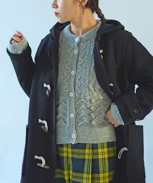 yuni(ユニ )の「super100 Wool ロングダッフルコート 1701CO013242(ダッフルコート・レディース・ブラック・FREE)」の19枚目の写真