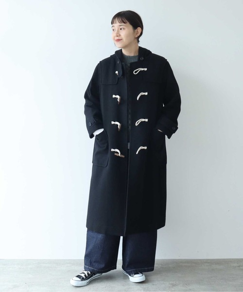 yuni(ユニ )の「super100 Wool ロングダッフルコート 1701CO013242(ダッフルコート・レディース・ブラック・FREE)」の20枚目の写真