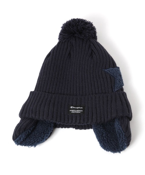 Champion（チャンピオン）の「【Champion(チャンピオン）】リブミミツキワッチ（KIDS）（ニットキャップ/ビーニー・キッズ・グリーン/ネイビー/ブルー/ブラック・FREE）」の3枚目の写真