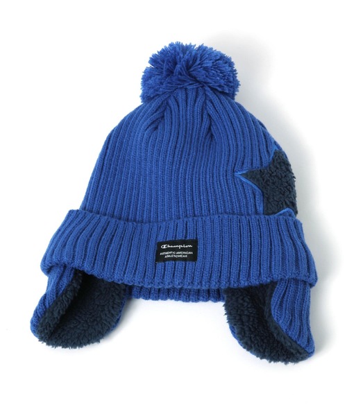 Champion（チャンピオン）の「【Champion(チャンピオン）】リブミミツキワッチ（KIDS）（ニットキャップ/ビーニー・キッズ・グリーン/ネイビー/ブルー/ブラック・FREE）」の4枚目の写真