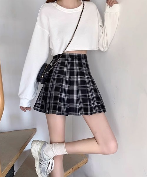 urge:(アージコロン )の「【URGE:】チェック柄 プリーツ ミニスカート(スカート・レディース・レッド/ブラック・SMALL/MEDIUM/LARGE/X-LARGE)」の1枚目の写真