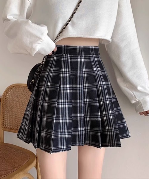 urge:(アージコロン )の「【URGE:】チェック柄 プリーツ ミニスカート(スカート・レディース・レッド/ブラック・SMALL/MEDIUM/LARGE/X-LARGE)」の7枚目の写真