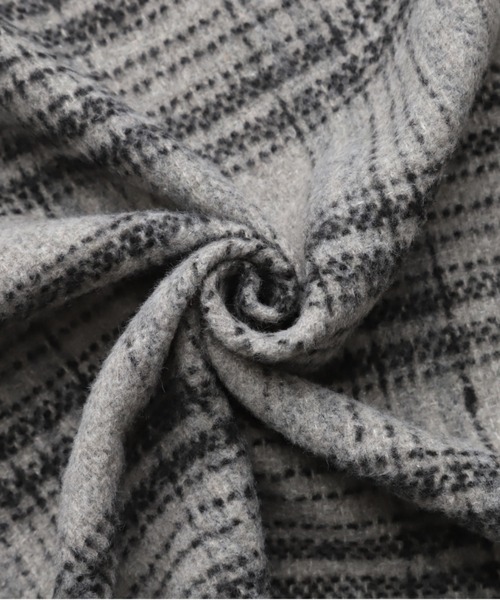 HUG.U(ハグユー)の「チェック柄チェスターコート(チェスターコート・レディース・グレー/ブラック/グリーン・FREE)」の16枚目の写真