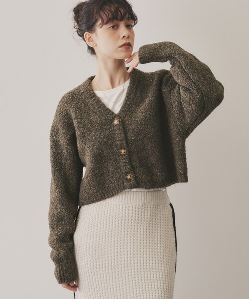 VIRAL.（バイラル）の「【VIRAL．】ブークレニットリバーシブルカーディガン（カーディガン/ボレロ・レディース・アイボリー系4/ベージュ系その他2/チャコール・00）」の7枚目の写真