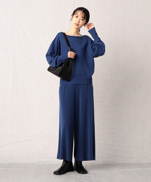 Comme Ca Mature(コムサマチュア)の「ニットワイド パンツ(その他パンツ・レディース・グレー/ブルー系その他/ブラック・FREE)」の6枚目の写真
