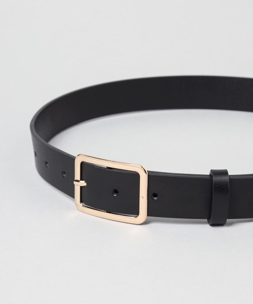 A part by（アパートバイ）の「レザースクエアベルト（ベルト・レディース・ブラウン/ブラック・FREE）」の3枚目の写真