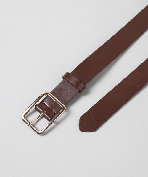 A part by（アパートバイ）の「レザースクエアベルト（ベルト・レディース・ブラウン/ブラック・FREE）」の9枚目の写真