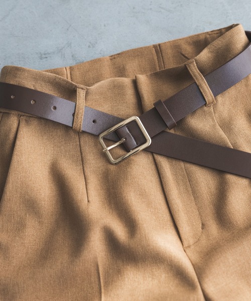 A part by（アパートバイ）の「レザースクエアベルト（ベルト・レディース・ブラウン/ブラック・FREE）」の20枚目の写真