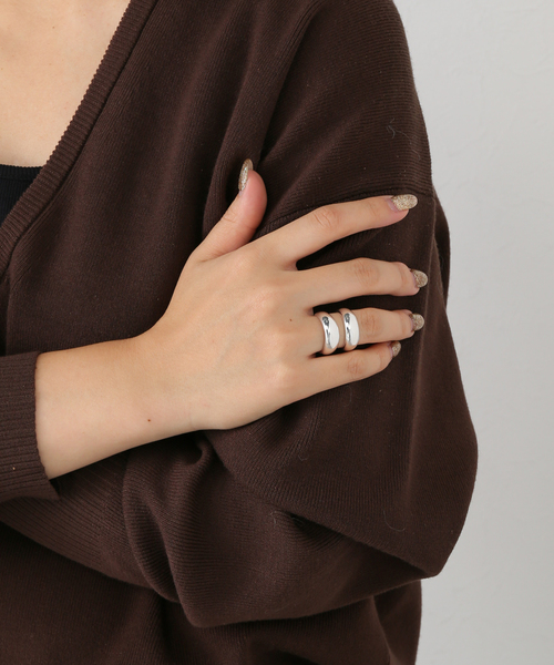 PHILIPPE AUDIBERT（フィリップ オーディベール）の「PHILIPPE AUDIBERT/フィリップ・オーディベール ダブルリング BG6312:AR（リング・レディース・シルバー・FREE）」の8枚目の写真