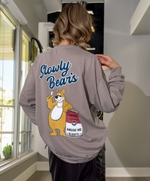 Candlestick（キャンドルスティック）の「レトロ ベアー サガラ刺繍 ワイドシルエット ロンT（Tシャツ/カットソー）」