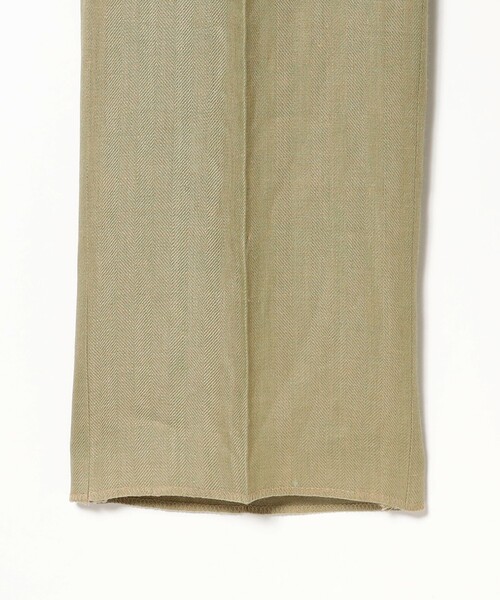 別注】CORDINGS / リネンヘリンボーン 2プリーツ サイドアジャスター