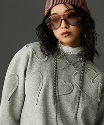 GEVS. | ハートパッチワークスウェット ＜大きいサイズ有＞GEVS.(スウェット)