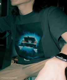 『バック・トゥ・ザ・フューチャー』BACK TO THE FUTURE "DeLorean"" T-Shirt" 半袖プリントTシャツ ビックシルエット ピグメント加工 ヴィンテージライク