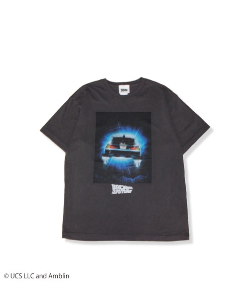 minius（ミニウス）の「『バック・トゥ・ザ・フューチャー』BACK TO THE FUTURE "DeLorean"" T-Shirt"　半袖プリントTシャツ ビックシルエット ピグメント加工 ヴィンテージライク（Tシャツ/カットソー・メンズ・チャコール/ホワイト・X-LARGE/LARGE/MEDIUM）」の5枚目の写真