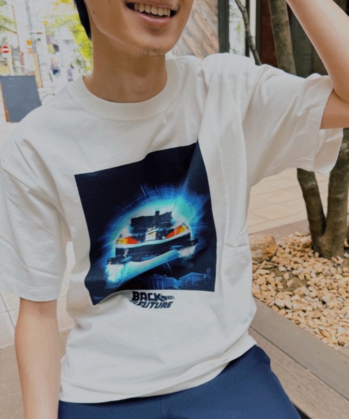 minius（ミニウス）の「『バック・トゥ・ザ・フューチャー』BACK TO THE FUTURE "DeLorean"" T-Shirt"　半袖プリントTシャツ ビックシルエット ピグメント加工 ヴィンテージライク（Tシャツ/カットソー・メンズ・チャコール/ホワイト・X-LARGE/LARGE/MEDIUM）」の7枚目の写真