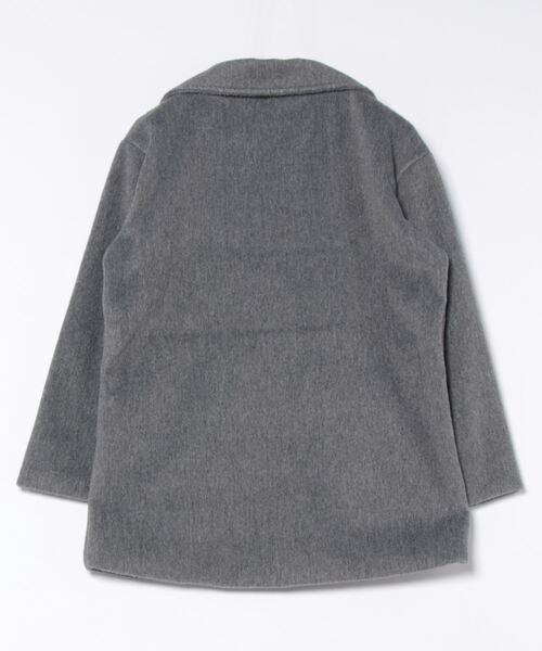 おしゃれスタ(オシャレスタ)の「厚手フェイクウールショートコート(ステンカラーコート・レディース・グレー・XL/M/S/L)」の2枚目の写真
