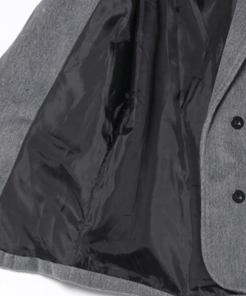 おしゃれスタ(オシャレスタ)の「厚手フェイクウールショートコート(ステンカラーコート・レディース・グレー・XL/M/S/L)」の3枚目の写真
