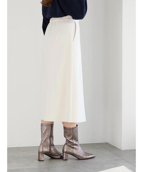 Te chichi（テチチ）の「メルトンジャージトラペーズスカート（スカート・レディース・オフホワイト/ネイビー/モカ・S/M）」の8枚目の写真