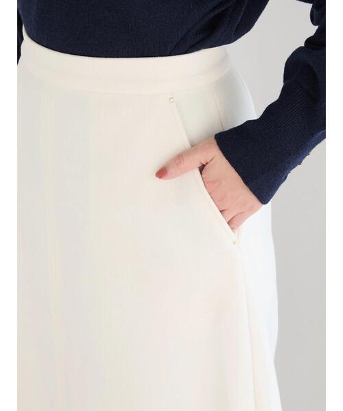 Te chichi（テチチ）の「メルトンジャージトラペーズスカート（スカート・レディース・オフホワイト/ネイビー/モカ・S/M）」の10枚目の写真