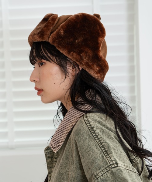 ライさん専用openYYファー付きフライトキャップ カーキ ライさん専用openYYファー付きフライトキャップ カーキ ライさん