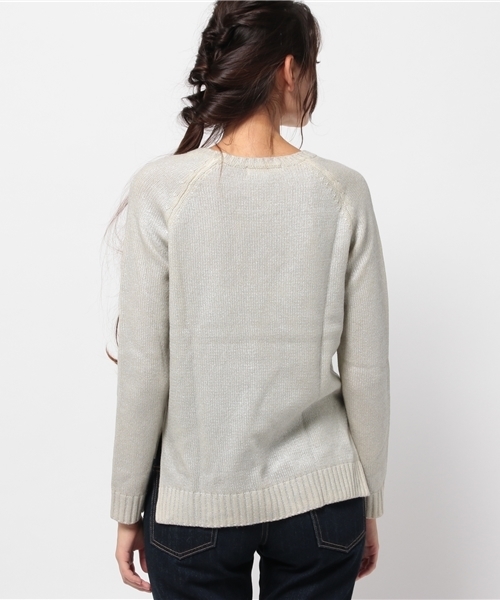 OUTLET（アウトレット）の「【DouDou】箔プリントP/O（ニット/セーター・レディース・シルバー・MEDIUM）」の4枚目の写真