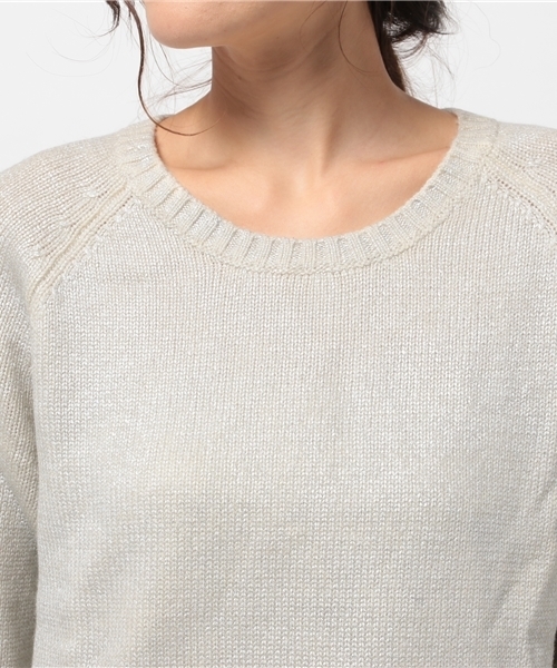 OUTLET（アウトレット）の「【DouDou】箔プリントP/O（ニット/セーター・レディース・シルバー・MEDIUM）」の5枚目の写真