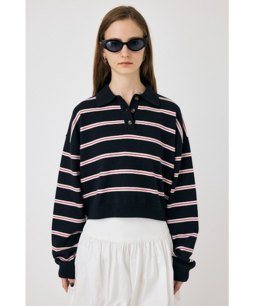 MOUSSY（マウジー）の「BOXY ニットポロ（ニット/セーター）」 - WEAR
