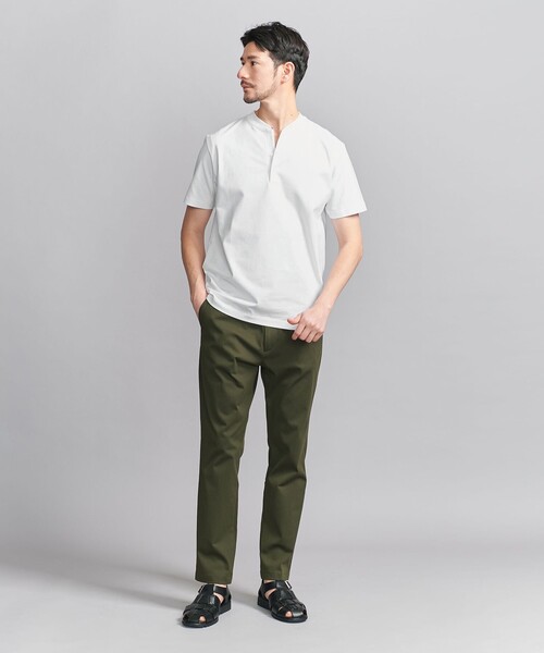 BEAUTY&YOUTH UNITED ARROWS(ビューティーアンドユースユナイテッドアローズ)の「【WEB限定 WARDROBE SMART】クリア ガスコットン ヘンリーネック カットソー【抗菌・防臭】(Tシャツ/カットソー・メンズ・ブラック/ダークグレー/ホワイト・S/M/L/XL)」の13枚目の写真
