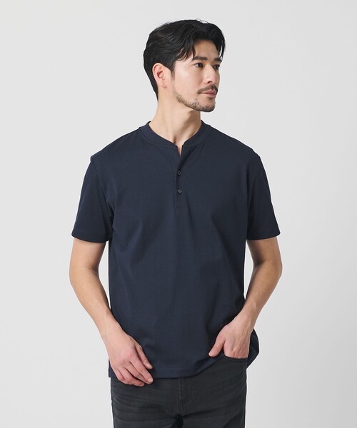 BEAUTY&YOUTH UNITED ARROWS(ビューティーアンドユースユナイテッドアローズ)の「【WEB限定 WARDROBE SMART】クリア ガスコットン ヘンリーネック カットソー【抗菌・防臭】(Tシャツ/カットソー・メンズ・ブラック/ダークグレー/ホワイト・S/M/L/XL)」の16枚目の写真