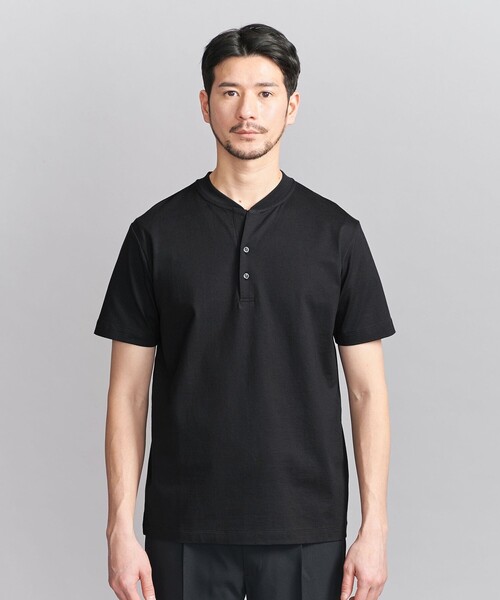 BEAUTY&YOUTH UNITED ARROWS(ビューティーアンドユースユナイテッドアローズ)の「【WEB限定 WARDROBE SMART】クリア ガスコットン ヘンリーネック カットソー【抗菌・防臭】(Tシャツ/カットソー・メンズ・ブラック/ダークグレー/ホワイト・S/M/L/XL)」の17枚目の写真