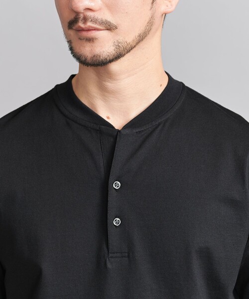 BEAUTY&YOUTH UNITED ARROWS(ビューティーアンドユースユナイテッドアローズ)の「【WEB限定 WARDROBE SMART】クリア ガスコットン ヘンリーネック カットソー【抗菌・防臭】(Tシャツ/カットソー・メンズ・ブラック/ダークグレー/ホワイト・S/M/L/XL)」の20枚目の写真