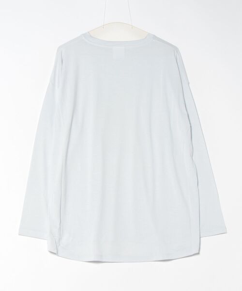 gelato pique(ジェラートピケ)の「CATワンポイントロンT(ルームウェア/パジャマ・レディース・ピンク/ラベンダー/オフホワイト/グレー/ブルー・FREE)」の19枚目の写真