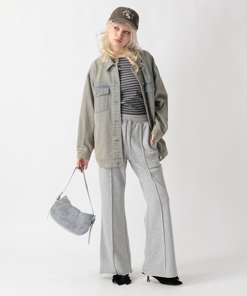 FOREVER 21(フォーエバー トゥエンティーワン)の「【2025SS】加工デニムGジャン(デニムジャケット・レディース・グレー/ブルー/ライトブルー/ネイビー・FREE)」の13枚目の写真