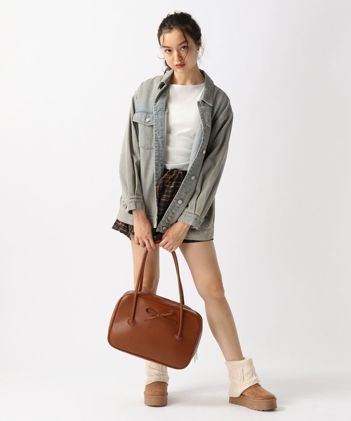 FOREVER 21(フォーエバー トゥエンティーワン)の「【2025SS】加工デニムGジャン(デニムジャケット・レディース・グレー/ブルー/ライトブルー/ネイビー・FREE)」の8枚目の写真