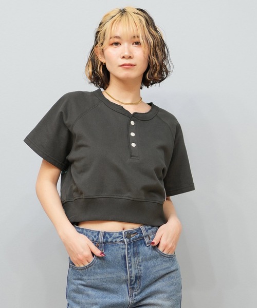 DISCUS ATHLETIC(ディスカス アスレチック)の「DISCUS ATHLETIC/ディスカスアスレチック スウェットTシャツ/セットアップ 5287-5607(Tシャツ/カットソー・レディース・オートミール/スミクロ/ライトブルー・M/L)」の2枚目の写真