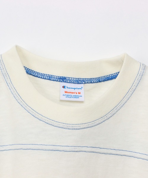 Champion(チャンピオン)の「【Champion/チャンピオン】レディース ショートスリーブTシャツ(Tシャツ/カットソー・レディース・ブルー系その他2/ブルー系その他3/イエロー系その他3/ライトホワイト・LARGE/MEDIUM)」の7枚目の写真
