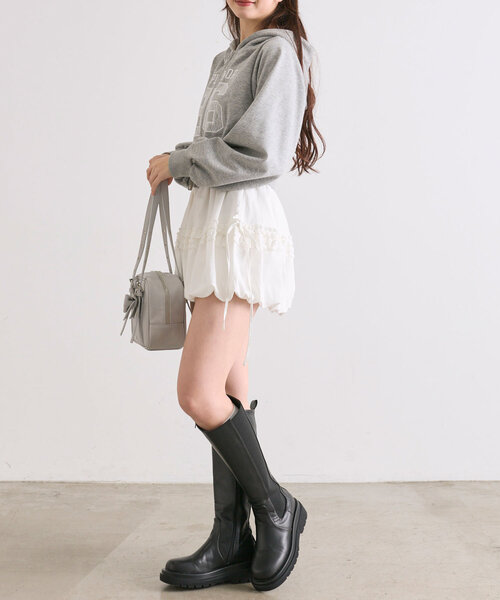 banal chic bizarreオリーブグリーン ミニスカート ロープ付き セール】ちびフリルバルーンミニスカート（スカート）｜OLIVE